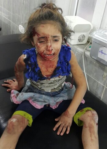 Rouwaida sufrió el mismo bombardeo