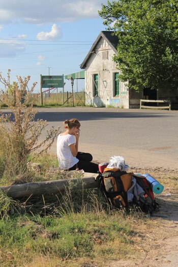 Descansando durante uno de sus