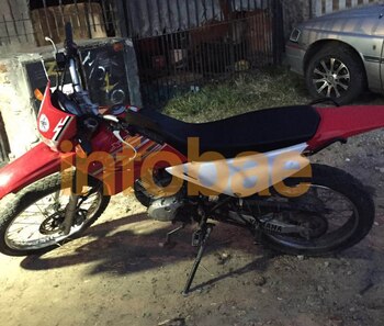 Una de las motocicletas incautadas