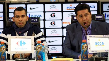 Daniel Angelici salió a respaldar a Carlos Tevez luego de perder ante Lanús (NA)