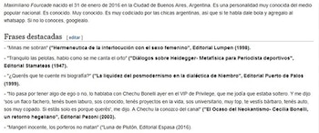 El perfil falso en Wikipedia