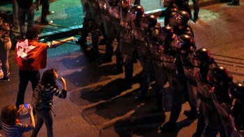 Los simpatizantes de la mandataria