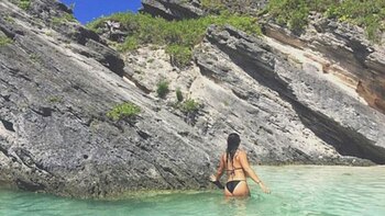 En Tahiti, disfrutando de las