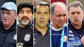 Basile, Maradona, Batista, Sabella y
