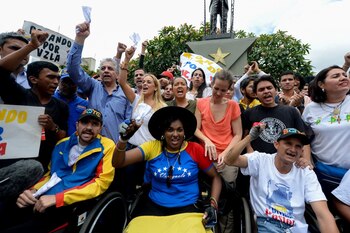 Lilian Tintori, esposa del líder opositor encarcelado Leopoldo López, es una de las referentes de la oposición
