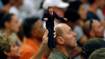 Un seguidor del republicano mostró