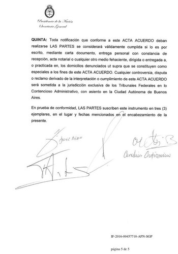 Acuerdo de la AFA con