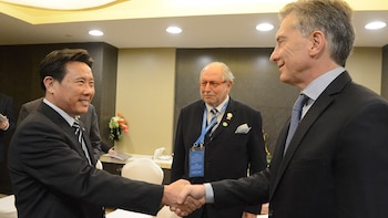 Macri en la reunión del