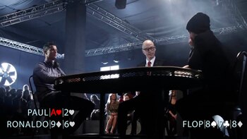 Cristiano Ronaldo y Aaron Paul