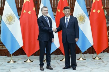 Macri junto a Xi Jinping.