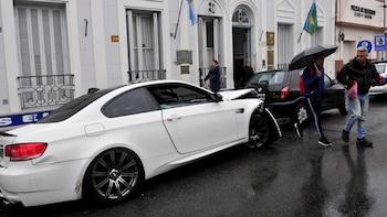 El BMW que manejaba Ricardo