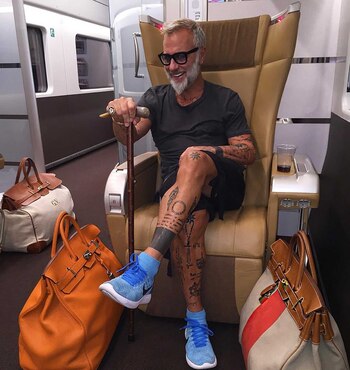Gianluca Vacchi en su jet