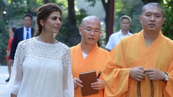 La primera dama durante una