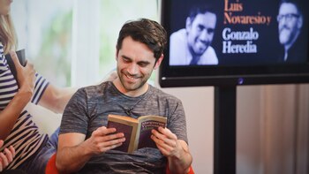 Gonzalo Heredia durante una charla