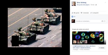El hombre frente al tanque durante las protestas de Tiananmen, el 5 de julio de 1989