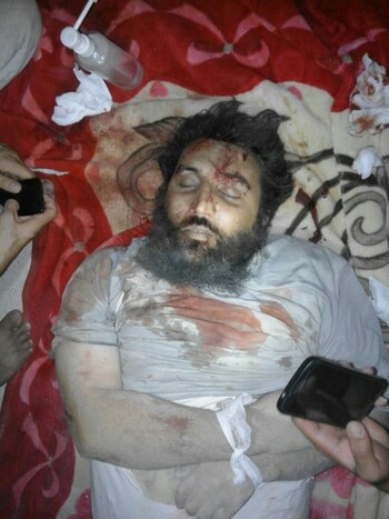 El cuerpo de Abu Omar Saraqeb