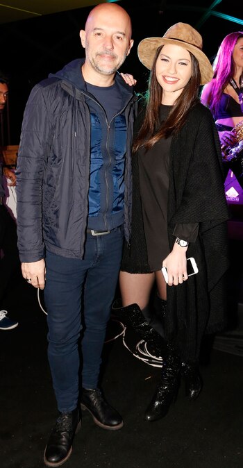 Pelado López, con Sofía Jiménez