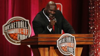 Shaquille O’Neil durante su discurso