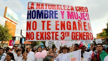 Protesta en contra del matrimonio