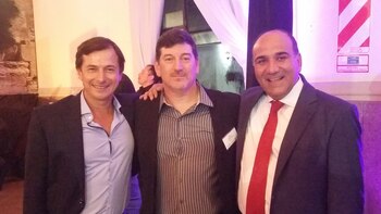 El diputado Daniel Lipovetsky, Ariel Gelblung y el gobernador Juan Manzur