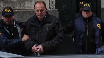 Omar Suárez cuando lo trasladaron