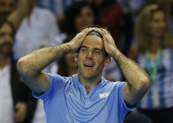 La emoción de Juan Martín Del Potro tras vencer a Andy Murray (Reuters)
