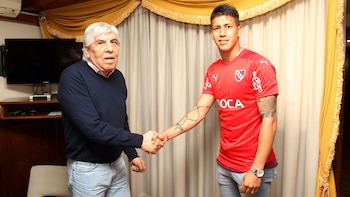 Hugo Moyano con Maxi Mezza.