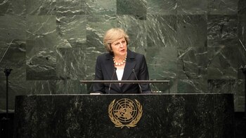 Theresa May pronunció también un