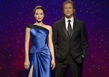 Las figuras de la pareja fueron inauguradas en 2013, con motivo de los 50 años de Brad Pitt AP