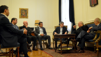 Parte del gabinete se reunió con la cúpula de la Iglesia