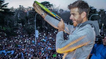 Juan Martín Del Potro fue recibido como un héroe en su Tandil natal (Instagram)