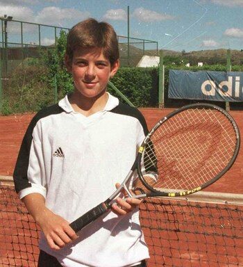 Desde chico, Del Potro mostró su pasión por el tenis