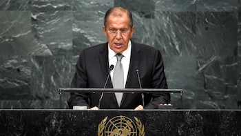 Sergei Lavrov ante el Consejo de Seguridad de la ONU (AFP)