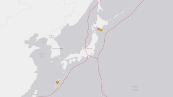 Los sismos golpearon el sur y el norte de Japón, sin provocar daños ni heridos (US Geological Survey)