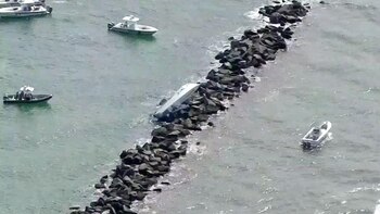 El barco chocó con la