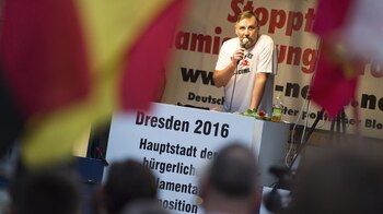 Partidarios del movimiento Pegida (Europeos