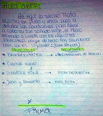 Las condiciones que le impuso su novia para que pueda viajar a Brasil (@charlygonza_07)