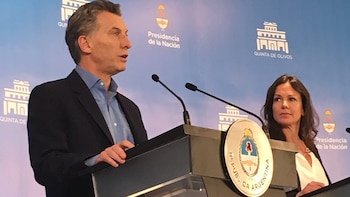 El Presidente Macri junto a