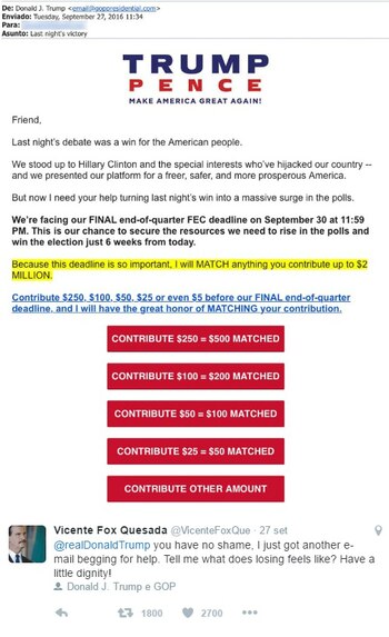 El tuit de Vicente Fox