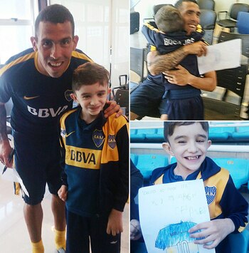 Tevez junto a Marcos en