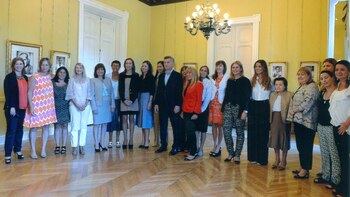 Mauricio Macri junto a las