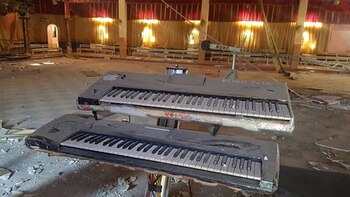 Los teclados de la bandas,