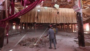 El salón quedó completamente destruido