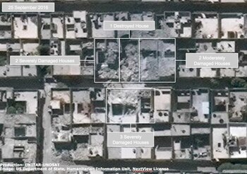 Esta imagen muestra la destrucción