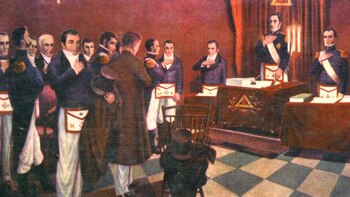 Una sesión de la Logia