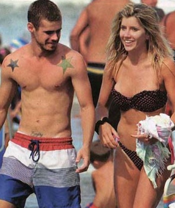 Gastón y Laurita, durante el