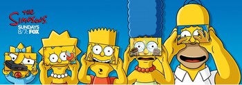 La familia Simpsons con los Google Cardboard (Crédito: Knoxlab)
