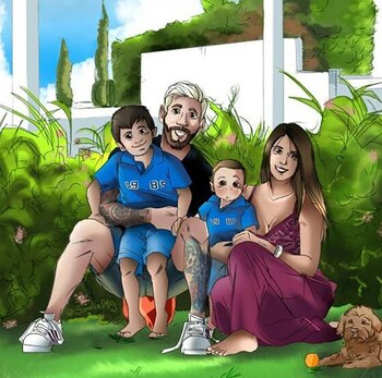 La familia Messi en animé