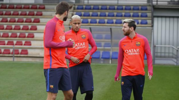 Messi, en la práctica del