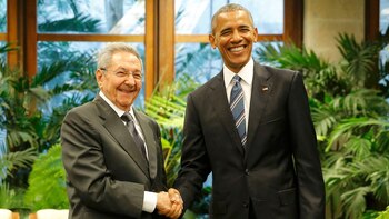 Barack Obama y Raúl Castro